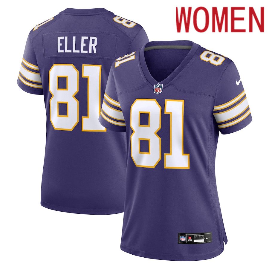 Women Minnesota Vikings #81 Carl Eller Nike Purple Classic Retired Player NFL Jersey